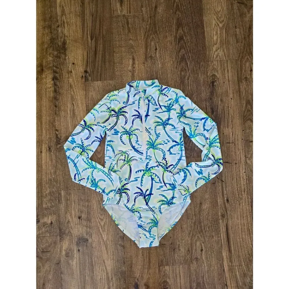 Gymboree Girls Long Sleeve One Piece Swimsuit Size 12